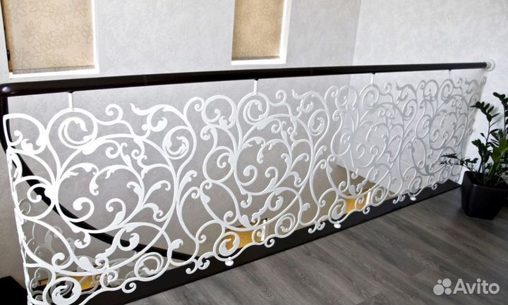 Лестница прямая на металлокаркасе