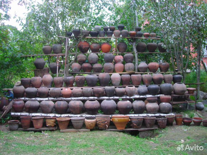 Кувшин глиняный с ручкой старинные горшки