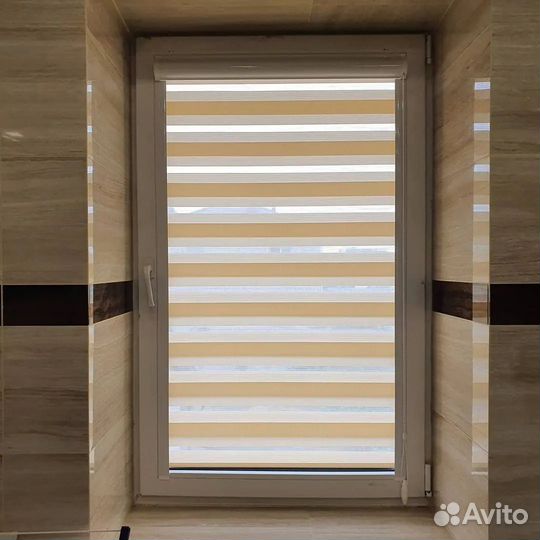 Рулонные шторы день ночь Прибрежный