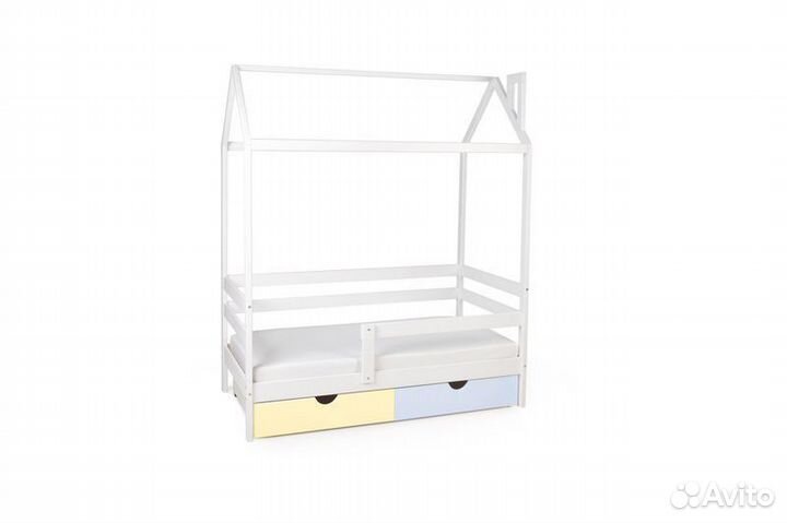 Кроватка с бортиком берёза для малыша домик