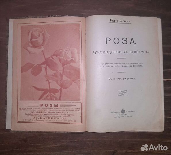 Антикварная книга. Г. Десятов. Роза. 1914г