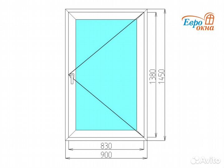 Окна пластиковые, окна не б/у, окна пвх