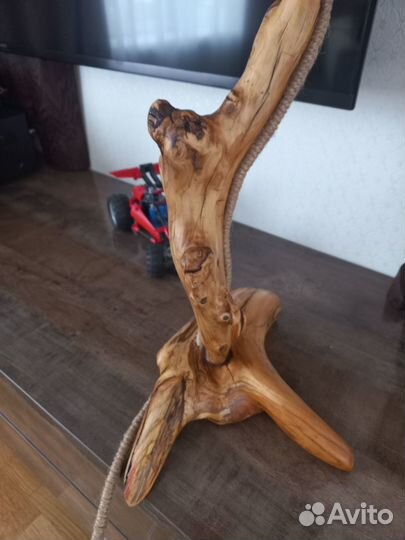 Лампа настольная. Светильник. Дерево. Коряга