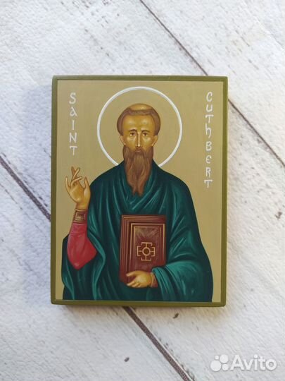 Кутберт Линдисфарнский рукописная икона