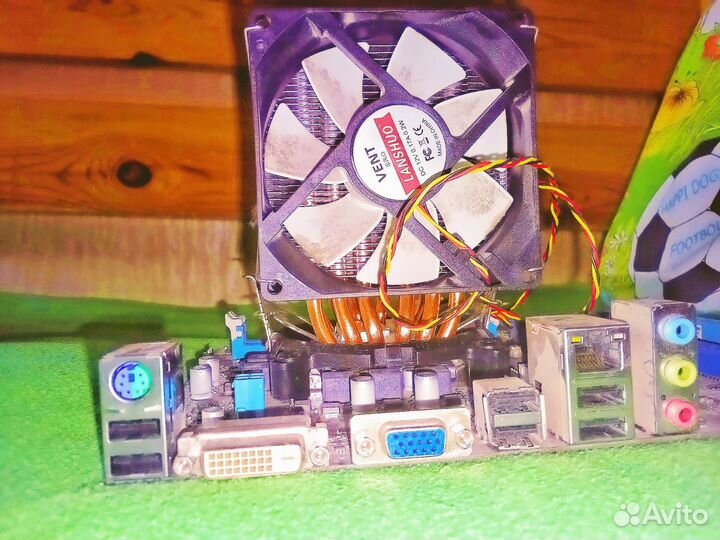 Материнская плата 1155 с процессором и кулерром