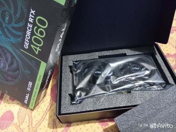 Видеокарта palit geforce rtx4060 dual(новая)резерв