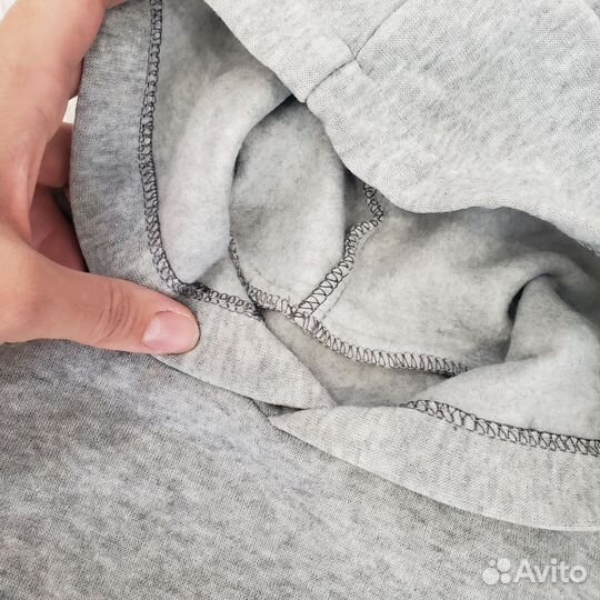 Серый теплый с начёсом 116-122
