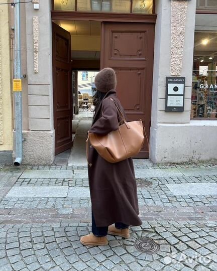 Сумка polene большая, рыжая