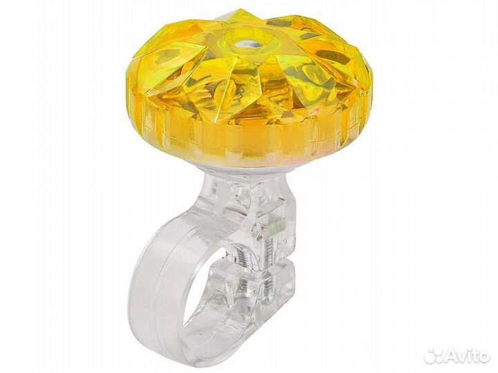 Звонок 26S-02 алюминий/пластик, прозрачно-жёлтый