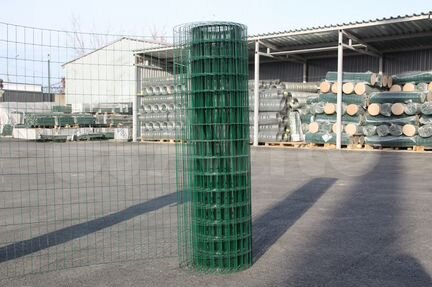 Сетка сварная заборная рабица 1,5х20м зелёная