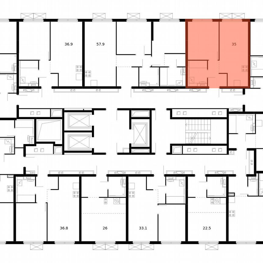 1-к. квартира, 35 м², 20/24 эт.