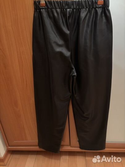 Брюки кожаные подростковые