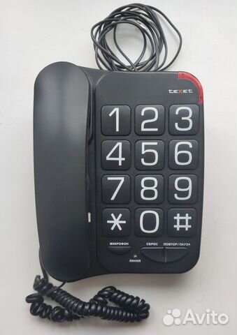 Стационарный телефон Texet TX-201 + тел.провод 5 м