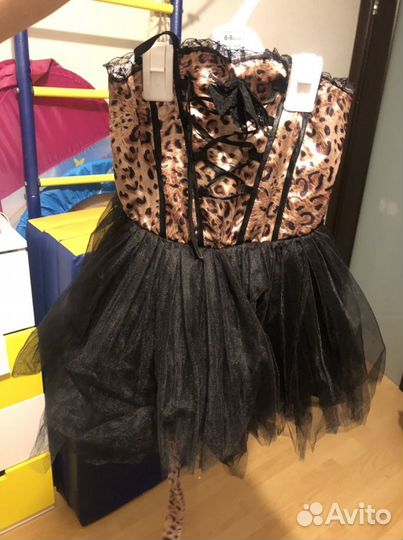 Платье-костюм леопарда для девочки