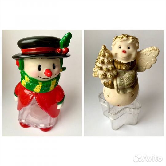 Фигурки новогодние из-под конфет Снеговики