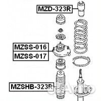 Опора заднего амортизатора правая (mazda 323 BJ 19