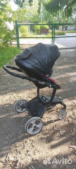 Коляска Luxmom Foo Foo 2в1 черная экокожа