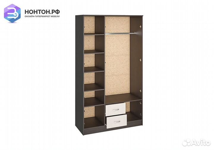 Шкаф 3-х створчатый Ронда венге / дуб белфорд