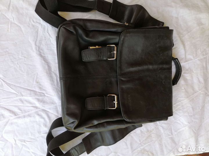 Рюкзак кожаный мужской бу