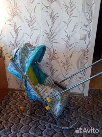 Детские санки коляска