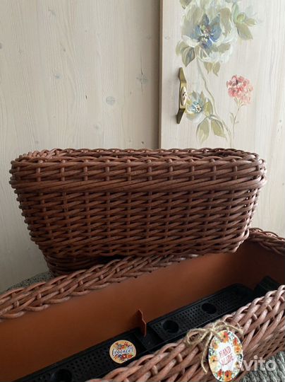 Кашпо для цветов Из искусственного ротанга