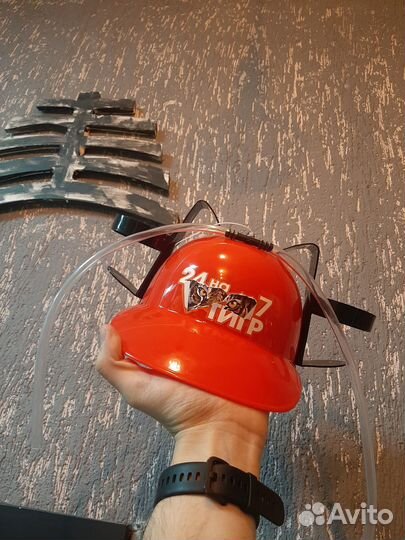 Красная пивная каска (отличный подарок)