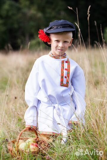 Косоворотка, картуз, русская рубаха, костюм Емели