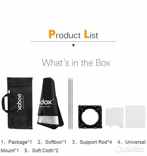 Вспышка студийная Godox k-150a+ Софт Godox 60х90