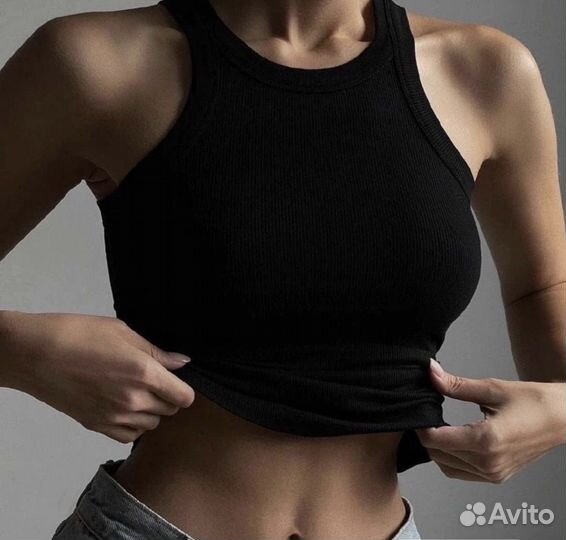 Хлопковый топ (кроп топ)