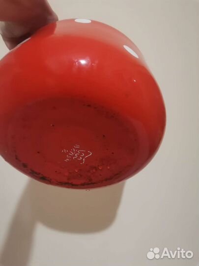 Чайник эмалированный металлический красный