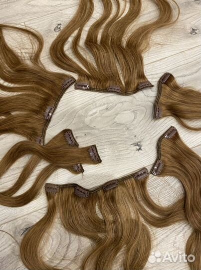 Волосы натуральные на заколках