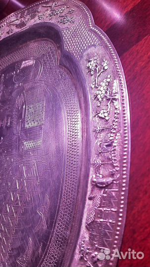 Серебряный набор. Поднос и рюмки