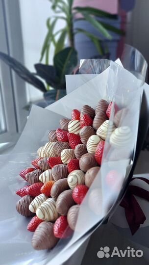 Букет из клубники в шоколаде