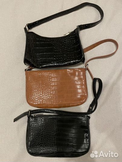 Маленькие сумки на плечо под кожу