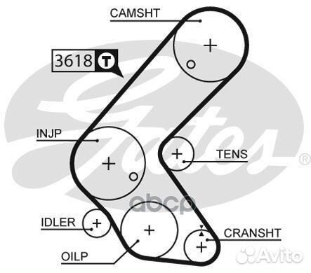 K045563XS. ремкомплект грм 131x250HT Opel Astra