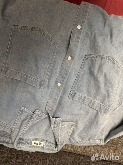 Джинсовая рубашка оверсайз