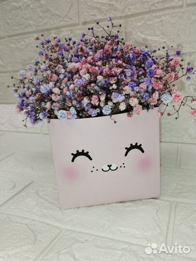 Радужная гипсофила в коробке