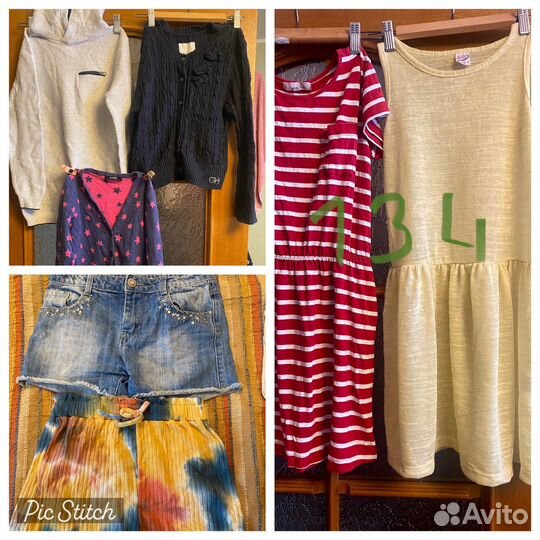 Фирменные вещи пакетом на девочку 134-140