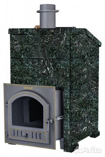 Печь для бани гефест в облицовке