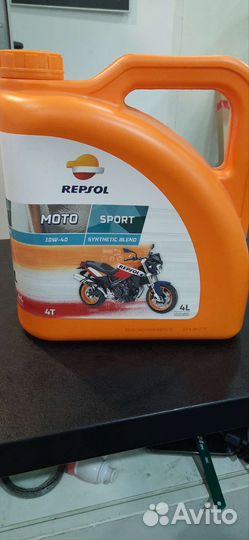 Масло моторное Repsol moto sport 4T 10W40, 4 л