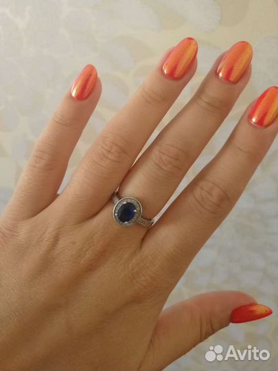 Кольцо серебро