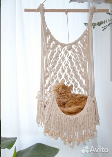 Гамак лежанка для кошки собаки макраме