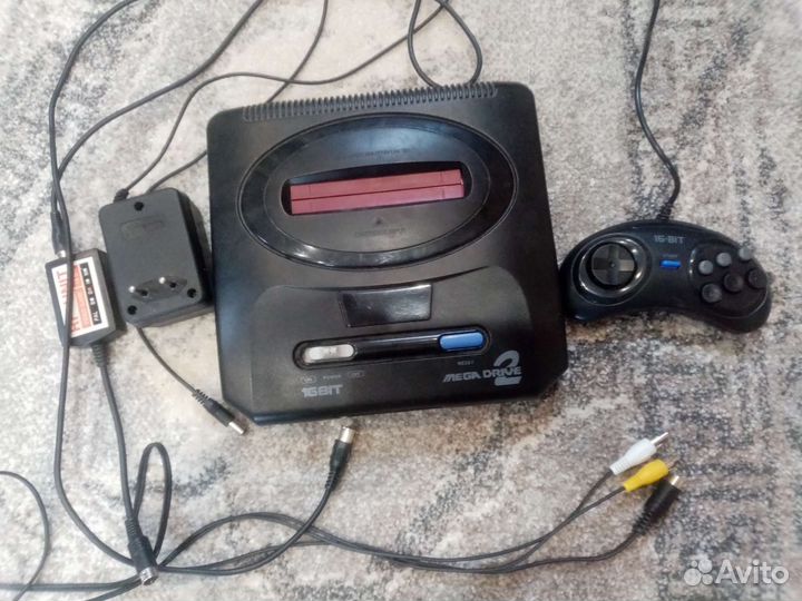 Sega + 16 игр, провода, джостик удлинитель