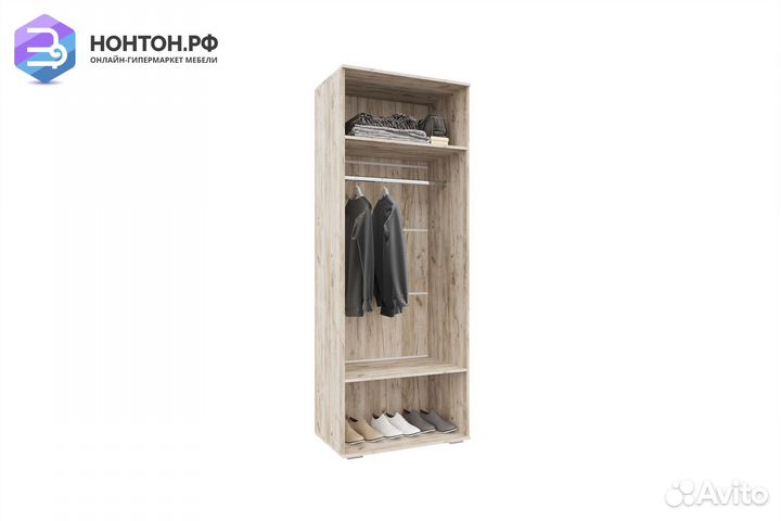 Шкаф двухстворчатый Бостон шк-800 дуб крафт серый