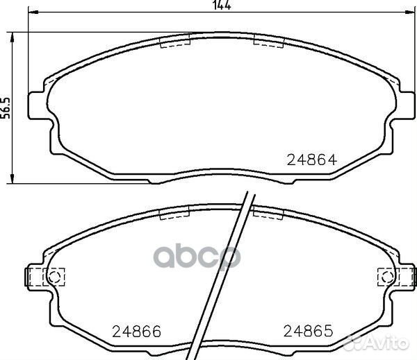 Колодки тормозные дисковые перед np6077 NIS