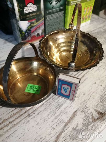 Сахарница конфетница СССР, серебро