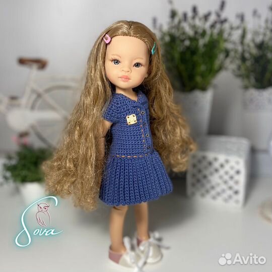 Платье для куклы паола рейна, Джинс