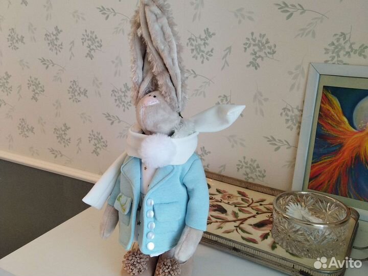 Мягкая игрушка заяц ручной работы