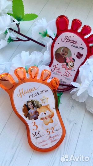 Магнит с метрикой пяточка