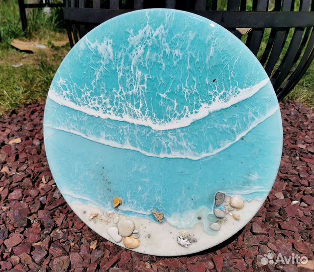 Картина / часы из эпоксидной смолы KsiEpoxy